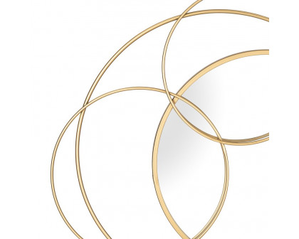 Sagebrook - Metal Mirrored Round Wall Decor in Gold