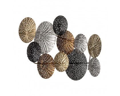 Sagebrook - Metal Pierced Disc Wall Decor in Multi