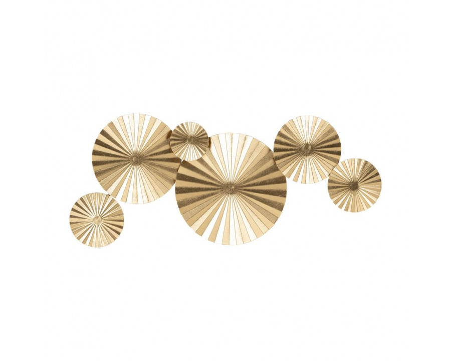 Sagebrook - Metal Fan Wall Decor in Gold