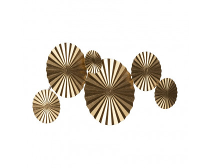 Sagebrook - Metal Fan Wall Decor in Gold