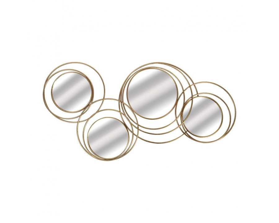 Sagebrook - Metal Mirrored Loops Wall Decor in Gold