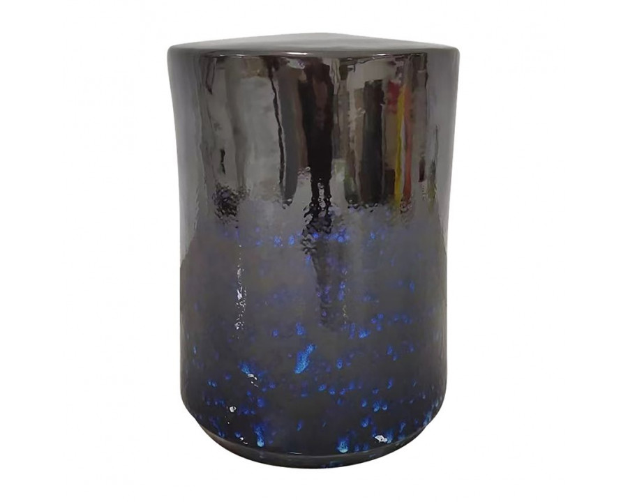 Sagebrook 18" Porcelain Reactive Glaze Stool - Blue