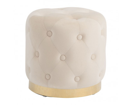 Sagebrook Tufted Storage Ottomans (Set Of 2) - Cream