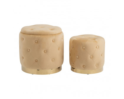 Sagebrook Tufted Storage Ottomans (Set Of 2)