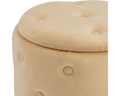 Sagebrook Tufted Storage Ottomans (Set Of 2) - Nude