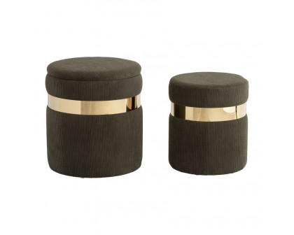 Sagebrook Belted Storage Ottomans (Set Of 2)