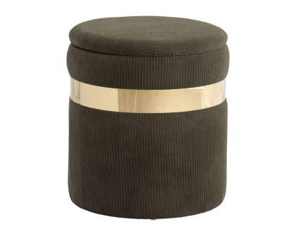 Sagebrook Belted Storage Ottomans (Set Of 2) - Forest Green