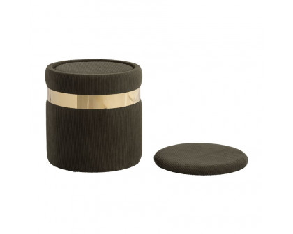 Sagebrook Belted Storage Ottomans (Set Of 2) - Forest Green