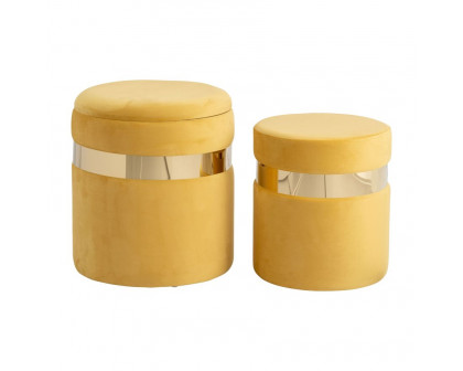 Sagebrook Belted Storage Ottomans (Set Of 2)