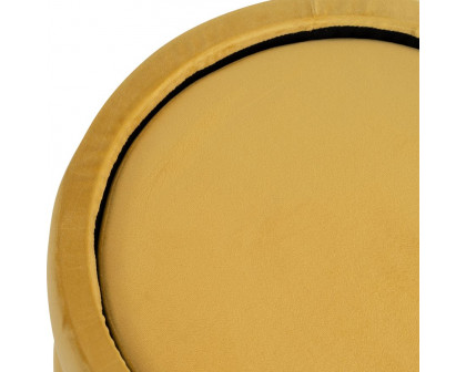 Sagebrook Belted Storage Ottomans (Set Of 2) - Mustard