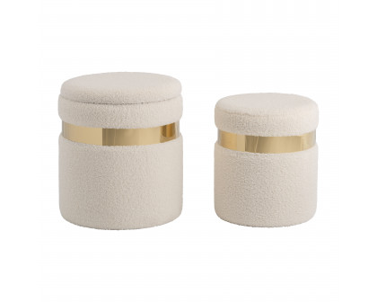 Sagebrook Belted Storage Ottomans (Set Of 2)