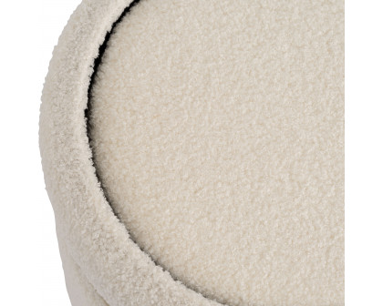 Sagebrook Belted Boucle Storage Ottomans (Set Of 2) - Ivory