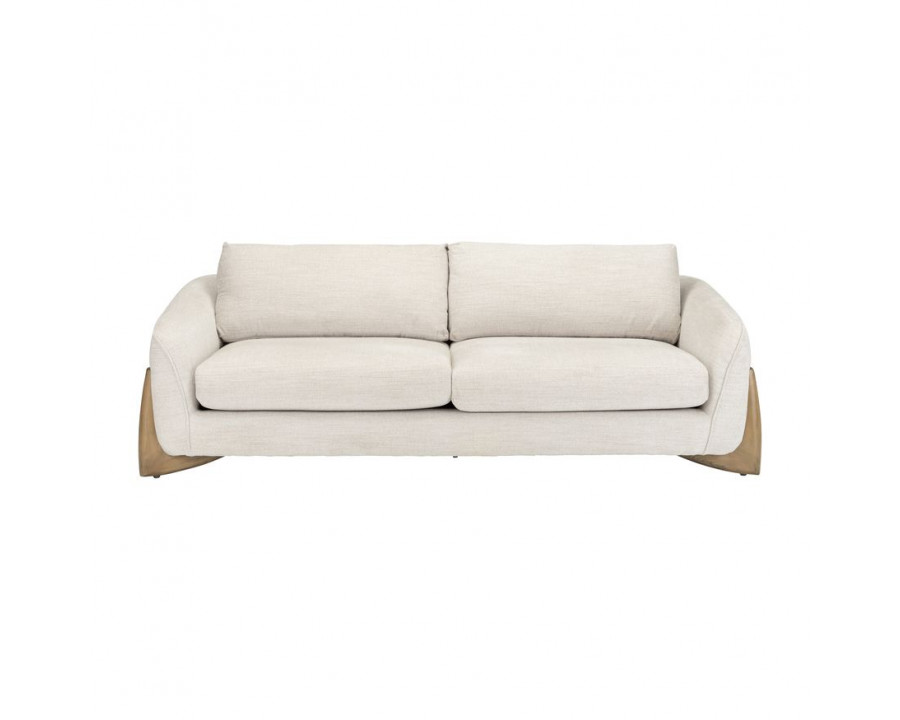 Sagebrook - 3-Seater Sofa With Wood Base