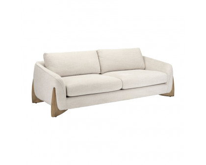 Sagebrook - 3-Seater Sofa With Wood Base