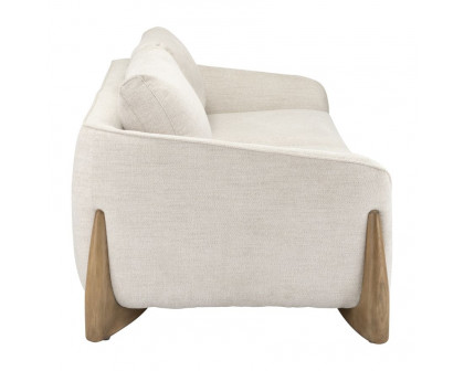 Sagebrook - 3-Seater Sofa With Wood Base