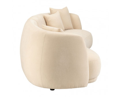 Sagebrook 4-Seater Curved Sofa - Beige