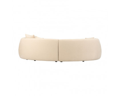 Sagebrook 4-Seater Curved Sofa - Beige