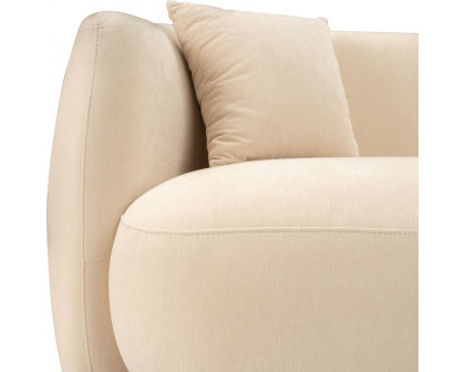 Sagebrook 4-Seater Curved Sofa - Beige