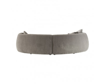 Sagebrook 4-Seater Curved Sofa - Gray