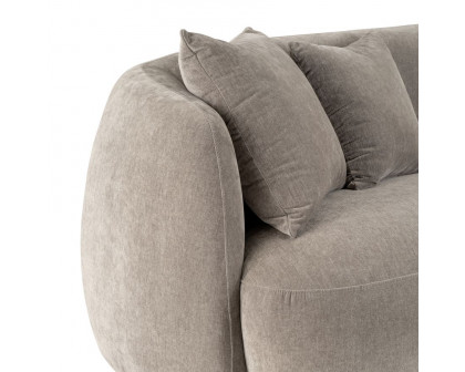 Sagebrook 4-Seater Curved Sofa - Gray