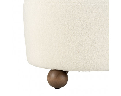 Sagebrook - Round Ottoman With Ball Feet