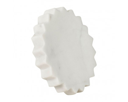 Sagebrook - 5"x5" Marble Flower Trinket Tray in White