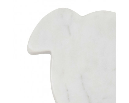 Sagebrook - 7"x5" Marble Dog Trinket Tray in White