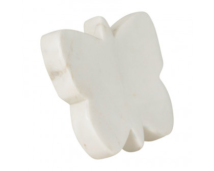 Sagebrook - 7"x5" Marble Butterfly Trinket Tray in White