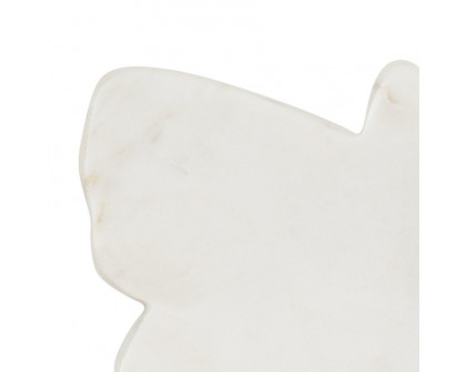 Sagebrook - 7"x5" Marble Butterfly Trinket Tray in White