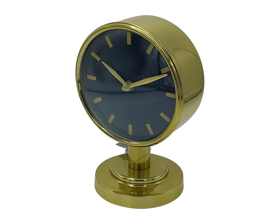 Sagebrook - 7" Metal Standing Table Clock in Gold