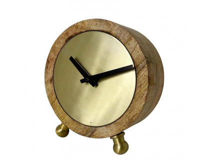 Sagebrook - 10" Wood Antique Table Clock