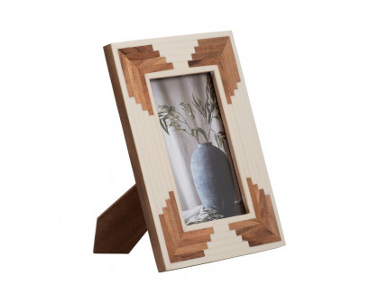 Sagebrook 4"x6" Resin Cascading Wood Photo Frame