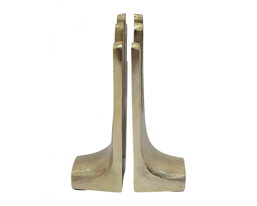 Sagebrook - 7" Metal Hands Bookends (Set Of 2) in Gold