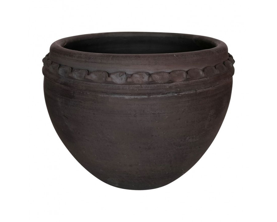 Sagebrook 10" Terracotta Decorative Bowl - Black