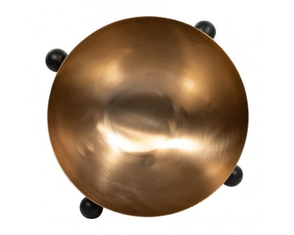 Sagebrook - 13" Metal Bubble Bowl in Gold/Black