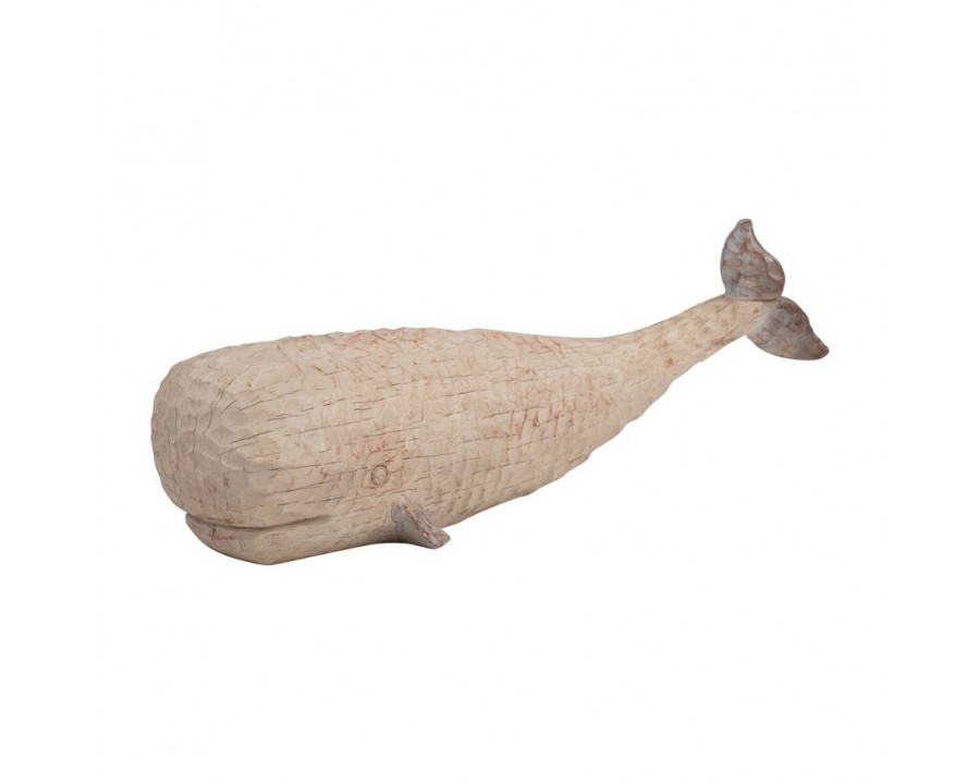 Sagebrook - 11" Resin Whale Decor in Ivory