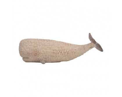 Sagebrook - 11" Resin Whale Decor in Ivory