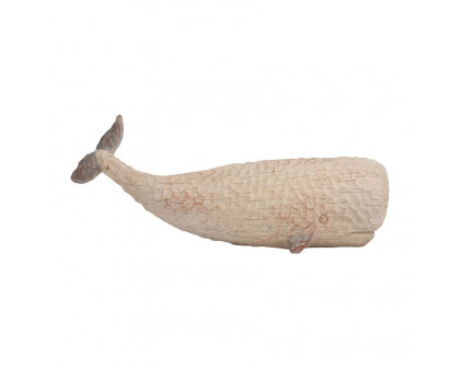 Sagebrook - 11" Resin Whale Decor in Ivory