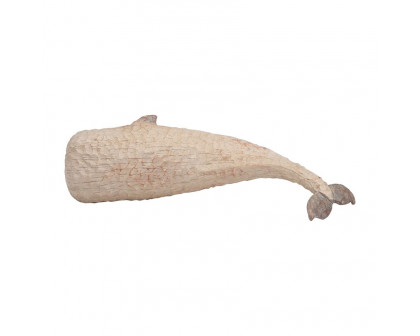 Sagebrook - 11" Resin Whale Decor in Ivory