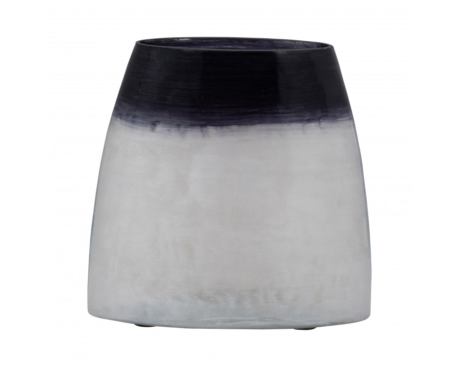 Sagebrook 8" Glass Ombre Vase - Blue/White