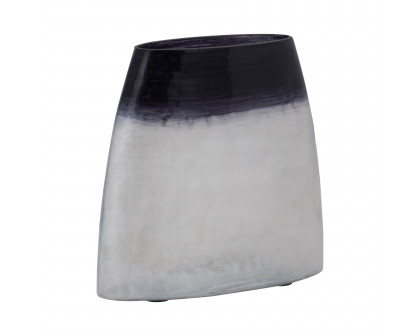 Sagebrook 8" Glass Ombre Vase - Blue/White