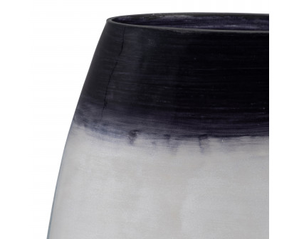 Sagebrook 8" Glass Ombre Vase - Blue/White