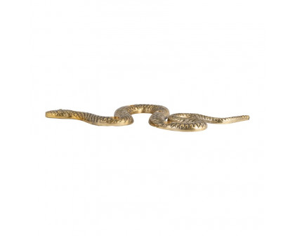 Sagebrook - 22" Metal Snake 4-Taper Candle Holder in Gold