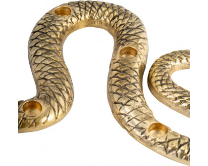 Sagebrook - 22" Metal Snake 4-Taper Candle Holder in Gold