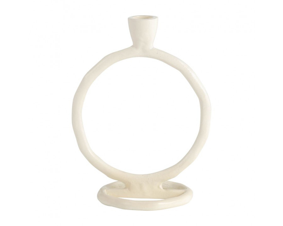 Sagebrook 6" Metal Round Ring Taper Candle Holder