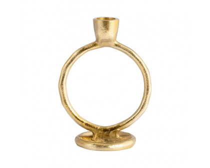 Sagebrook 6" Metal Round Ring Taper Candle Holder