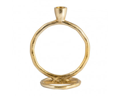 Sagebrook 6" Metal Round Ring Taper Candle Holder