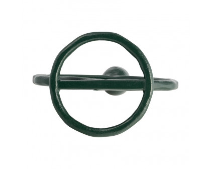 Sagebrook 8" Metal Round Ring Taper Candle Holder - Dark Green