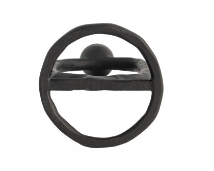 Sagebrook 10" Metal Open Oval Taper Candle Holder - Black