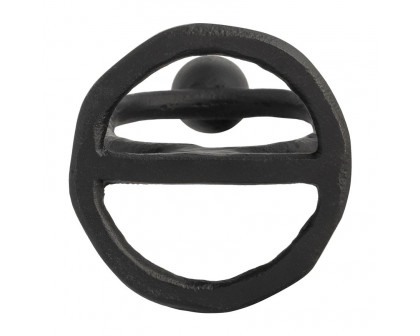 Sagebrook 11" Metal Open Oval Taper Candle Holder - Black